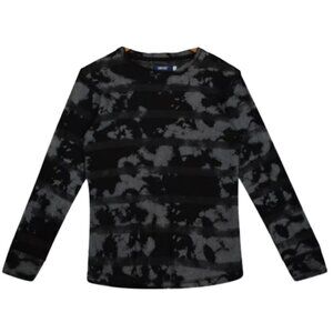 ❤️ 🆕 UNIVIBE Kids Boy Long Sleeves Tie Dye Top, Black Combo Top Size L